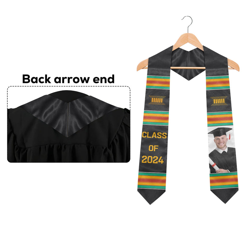 Graduation Time For 2024 - Personalized Custom Graduation Stole - Upload Image, Graduation Gift