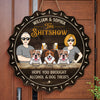 Hope You Brought Alcohol & Dog Treats - Dog Personalized Custom Shaped Home Decor Wood Sign - House Warming Gift For Pet Owners, Pet Lovers