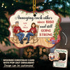Here's To Another Year Of Us - Couple Personalized Custom Wooden Card With Pop Out Ornament - Christmas Gift For Husband Wife, Anniversary