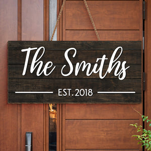 Welcome To Our Home - Family Personalized Custom Rectangle Shaped Home Decor Wood Sign - House Warming Gift For Family Members