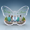 Always On My Mind Forever In My Heart - Memorial Personalized Custom Butterfly Shaped Acrylic Plaque - Sympathy Gift For Family Members
