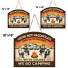 Welcome To Our Camper The Friendship Is Free - Camping Personalized Custom Shaped Home Decor Wood Sign - House Warming Gift For Best Friends, BFF, Sisters, Camping Lovers