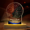 Le jour de notre rencontre - Lampe LED 3D personnalisée pour couple - Cadeau pour mari et femme, anniversaire