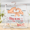 C'est nous - Plaque acrylique personnalisée en forme de puzzle familial - Cadeau pour les membres de la famille