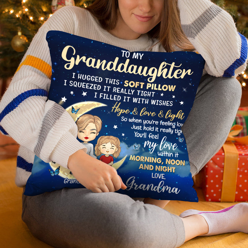 When You're Feeling Low Just Hold It Really Tight - Family Personalized Custom Pillow - Gift From Grandma