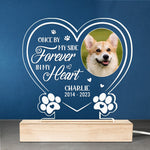 Custom Photo Your Wings Were Ready But Our Hearts Were Not - Memorial Personalized Custom Heart Shaped 3D LED Light - Sympathy Gift, Gift For Pet Owners, Pet Lovers