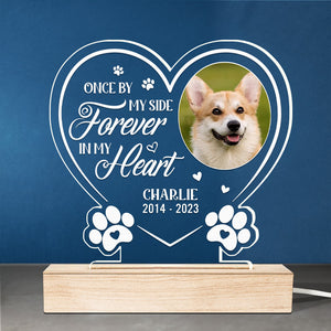 Custom Photo Your Wings Were Ready But Our Hearts Were Not - Memorial Personalized Custom Heart Shaped 3D LED Light - Sympathy Gift, Gift For Pet Owners, Pet Lovers