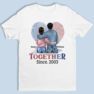 Together Since - Couple Personalized Custom Unisex T-shirt, Hoodie, Sweatshirt - Gift For Husband Wife, Anniversary