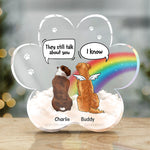 Always Miss Your Paws - Memorial Personalized Custom Paw Shaped Acrylic Plaque - Sympathy Gift, Gift For Pet Owners, Pet Lovers