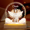 Photo personnalisée « Pour toujours dans mon cœur » – Lampe LED 3D personnalisée en forme de mémorial – Cadeau de condoléances pour les propriétaires et les amoureux des animaux