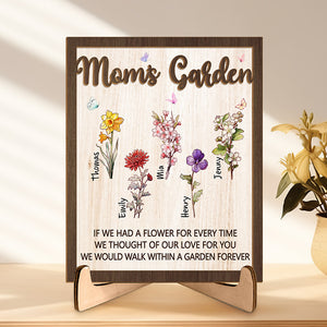 I Thought Of My Love For You - Family Personalized Custom 2-Layered Wooden Plaque With Stand - House Warming Gift For Mom, Grandma