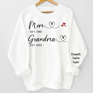 Ensemble, quelle que soit la distance - Sweat-shirt unisexe personnalisé pour la famille, sweat à capuche avec motif sur la manche - Fête des Mères, cadeau pour maman, grand-mère