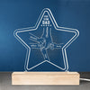 Five Star Dad Of Us - Family Personalized Custom Five Star Shaped 3D LED Light - Father's Day, Birthday Gift For Dad