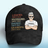 Dad Is My Hero - Family Personalized Custom Hat, All Over Print Classic Cap - Father's Day, Birthday Gift For Dad, Grandpa