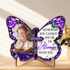Custom Photo Forever In My Heart - Memorial Personalized Custom 2-Layered Wooden Plaque With Stand - Sympathy Gift, Gift For Family Members, Pet Owners, Pet Lovers