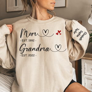 Ensemble, quelle que soit la distance - Sweat-shirt unisexe personnalisé pour la famille, sweat à capuche avec motif sur la manche - Fête des Mères, cadeau pour maman, grand-mère