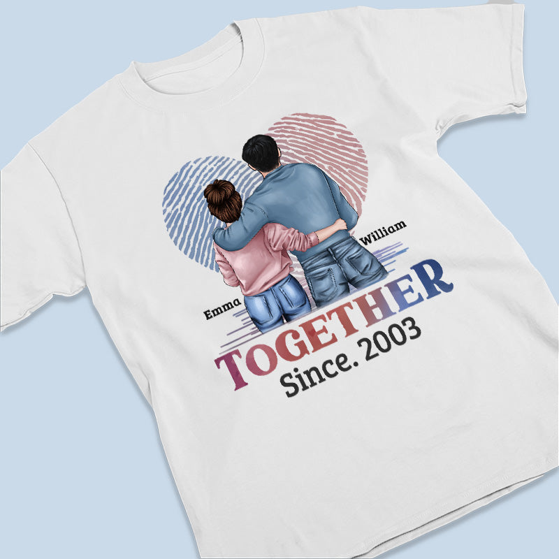 Together Since - Couple Personalized Custom Unisex T-shirt, Hoodie, Sweatshirt - Gift For Husband Wife, Anniversary