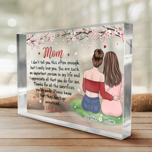 Always My Mother Forever My Friend - Family Personalized Custom Rectangle Shaped Acrylic Plaque - Gift For Mom, Grandma