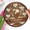 A Mother's Love Is The Heart Of A Family - Family Personalized Custom 2-Layered Wooden Plaque With Stand - House Warming Gift For Mom