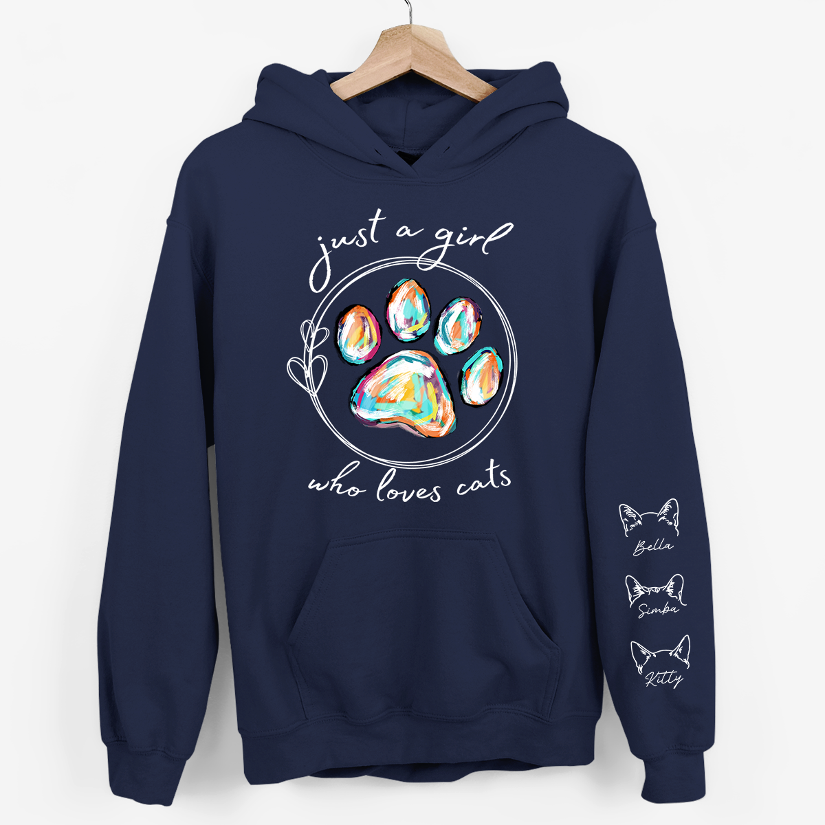 Just A Girl Who Loves Dogs - Dog Personalized Custom Unisex Sweatshirt With Design On Sleeve - Gift For Pet Owners, Pet Lovers