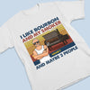 I Like Bourbon And My Smoker - Family Personalized Custom Unisex T-shirt, Hoodie, Sweatshirt - Father's Day, Birthday Gift For Dad