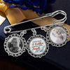 Custom Photo Walk With Me Today And Always - Memorial Personalized Custom Round Shaped Lapel Pin, Brooch - Sympathy Gift For Family Members