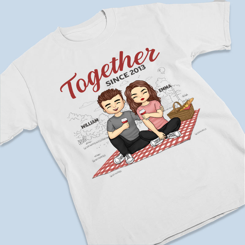 Happily Annoying Each Other Since - Couple Personalized Custom Unisex T-shirt, Hoodie, Sweatshirt - Gift For Husband Wife, Anniversary