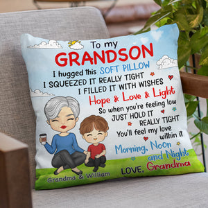 I Filled It With Wishes - Family Personalized Custom Pillow - Birthday Gift From Grandma