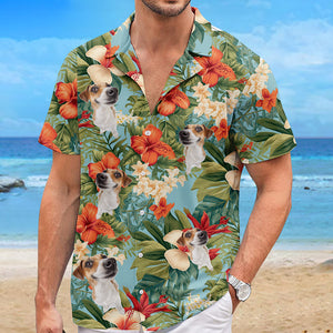 Custom Photo Let's Have Some Fun In The Sun - Dog & Cat Personalized Custom Unisex Tropical Hawaiian Aloha Shirt - Summer Vacation Gift, Gift For Pet Owners, Pet Lovers