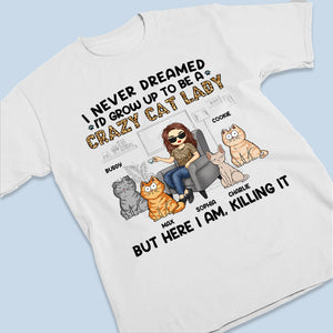 Happy To Be A Crazy Cat Lady - Cat Personalized Custom Unisex T-shirt, Hoodie, Sweatshirt - Gift For Pet Owners, Pet Lovers