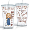 Travel Far Enough, You Meet Yourself - Travel Personalized Custom Clear Acrylic Tumbler - Gift For Travel Lovers