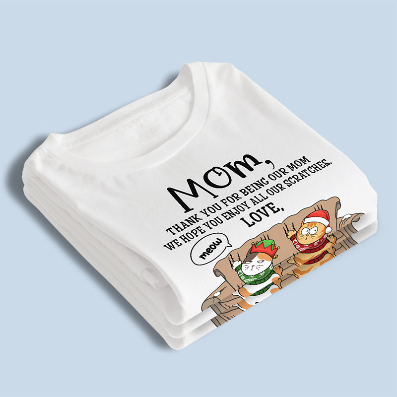We Hope You Enjoy Our Scratches - Cat Personalized Custom Unisex T-shirt, Hoodie, Sweatshirt - Christmas Gift For Pet Owners, Pet Lovers