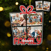 Custom Photo Christmas Is All About Family - Family Personalized Custom Ornament - Acrylic Custom Shaped - Christmas Gift For Family Members, Siblings