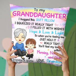 I Filled It With Wishes - Family Personalized Custom Pillow - Birthday Gift From Grandma