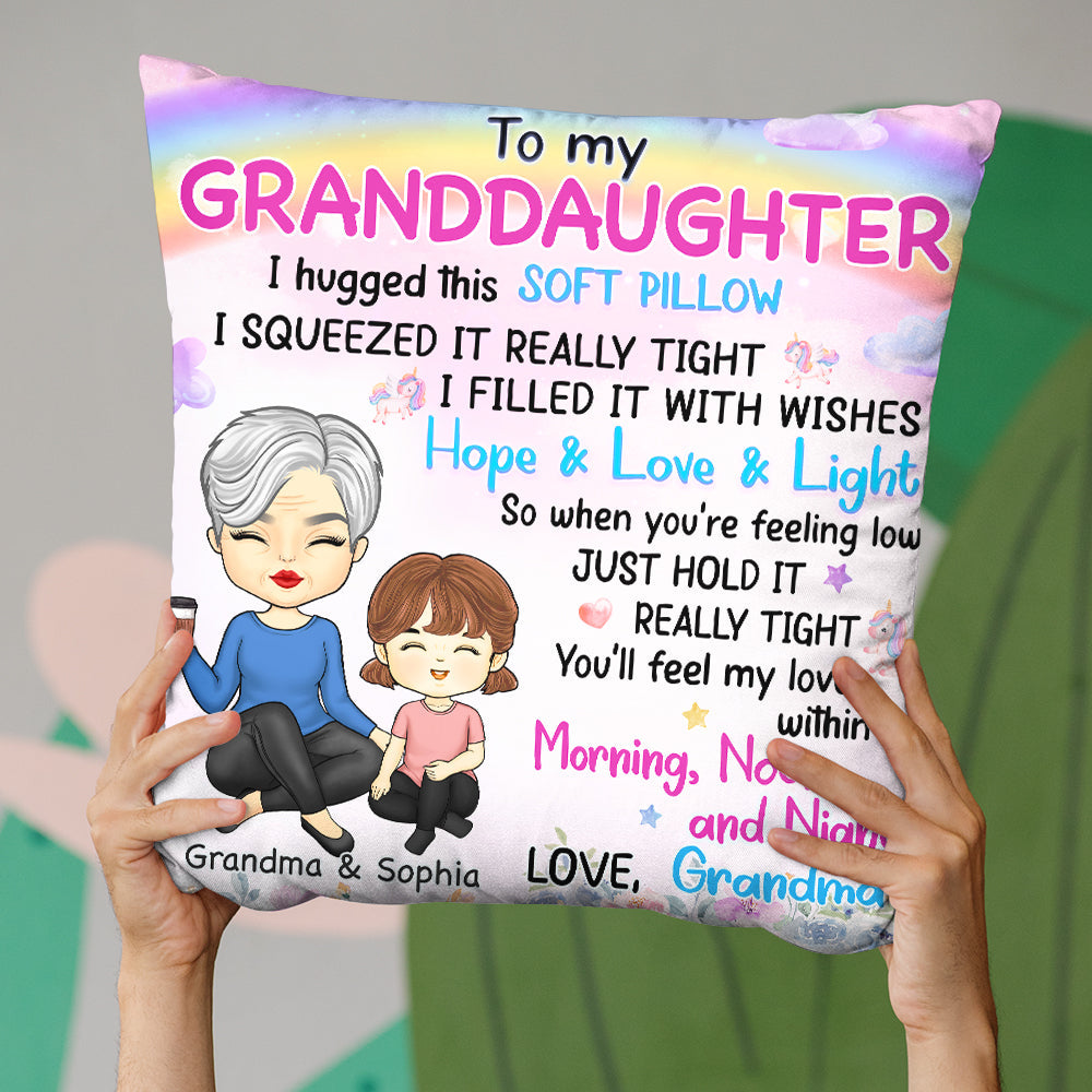 I Filled It With Wishes - Family Personalized Custom Pillow - Birthday Gift From Grandma