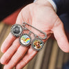 Custom Photo Forever Loved - Memorial Personalized Custom Round Shaped Lapel Pin, Brooch - Sympathy Gift For Pet Owners, Pet Lovers