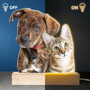 Photo personnalisée : La vie est meilleure avec un bébé en fourrure ! Lampe LED 3D personnalisée pour chien et chat. Téléchargez une photo pour un cadeau pour les propriétaires et les amoureux des animaux.