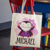 Halloween Treats And Magical Feats Await - Family Personalized Custom Tote Bag - Halloween Gift For Kid