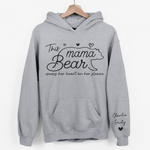 This Mama Bear Wears Her Heart On Her Sleeve - Family Personalized Custom Unisex Sweatshirt With Design On Sleeve - Gift For Mom