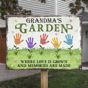 Your Love Gives Us The Roots To Bloom - Family Personalized Custom Home Decor Metal Sign - House Warming Gift For Grandma