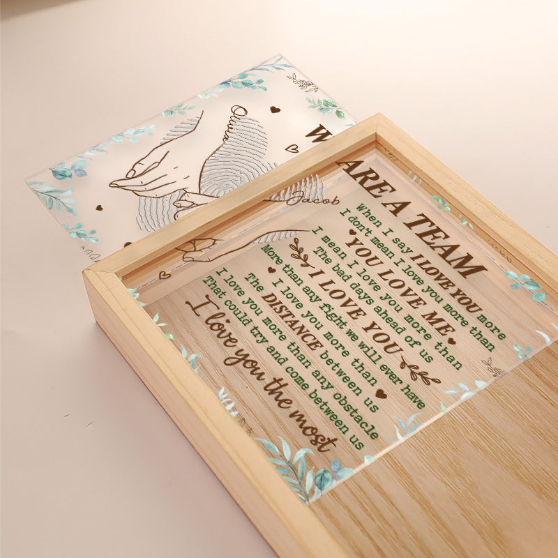 I Love You The Most - Couple Personalized Custom Frame Light Box - Gift For Husband Wife, Anniversary