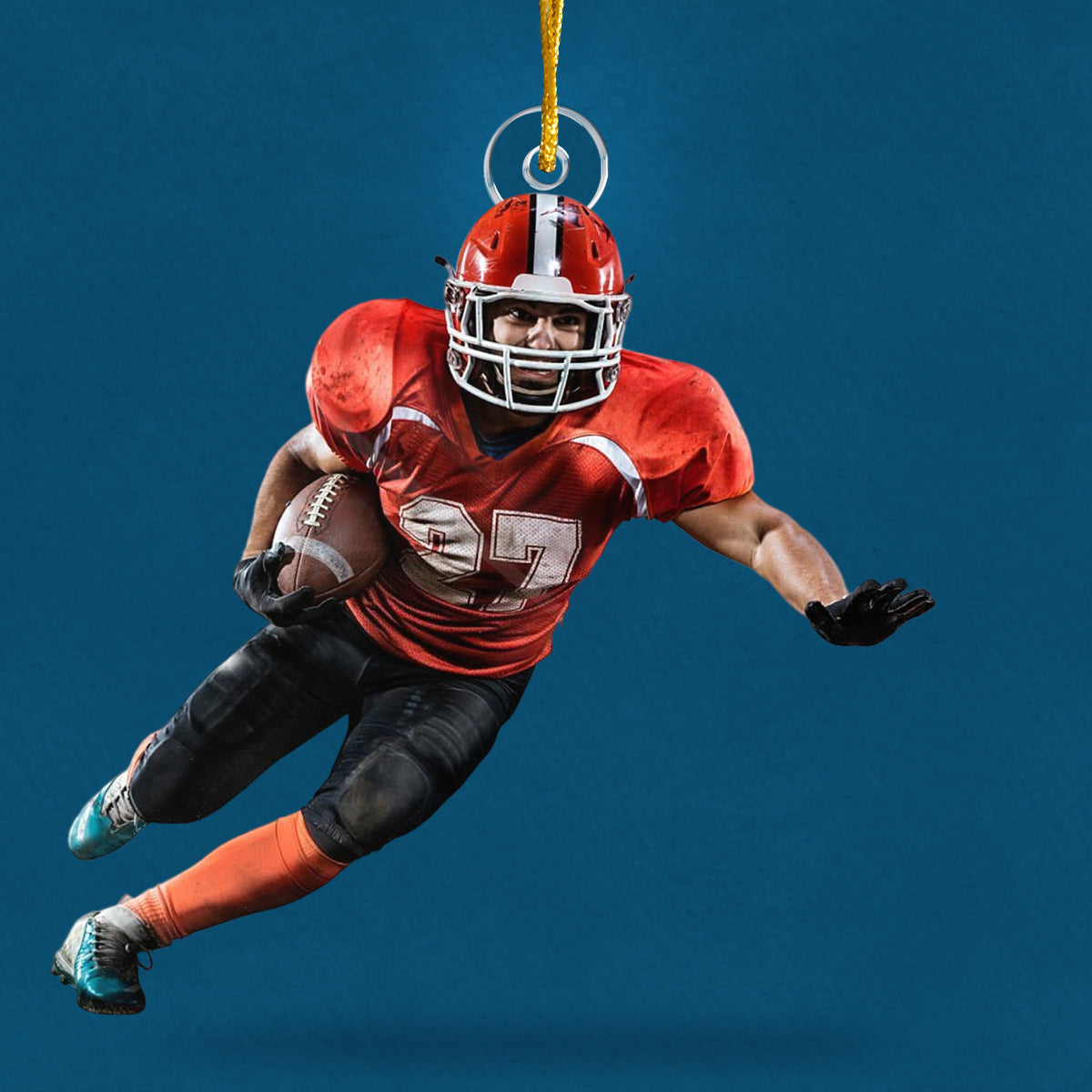 Custom Photo American Football Ornament 2023 - Sport Personalized Custom Ornament - Acrylic Custom Shaped - Christmas Gift For Football Players, US Football Lovers