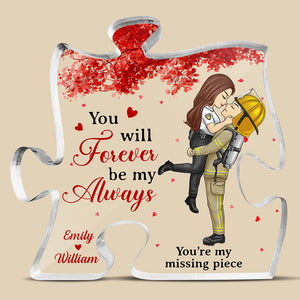 You & Me We Got This - Couple Personalized Custom Puzzle Shaped Acrylic Plaque - Gift For Husband Wife, Anniversary