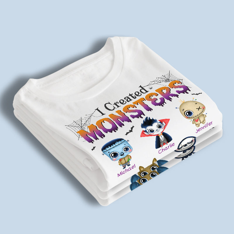 I Created Monsters They Call Me Grandma - Family Personalized Custom Unisex T-shirt, Hoodie, Sweatshirt - Halloween Gift, Gift For Grandma, Grandpa