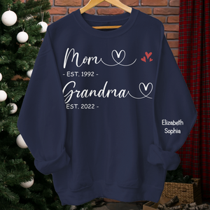 Ensemble, quelle que soit la distance - Sweat-shirt unisexe personnalisé pour la famille, sweat à capuche avec motif sur la manche - Fête des Mères, cadeau pour maman, grand-mère