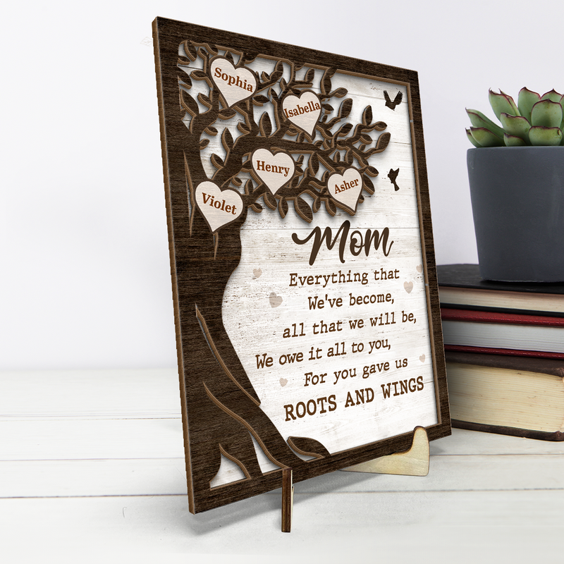 We Need To Say We Love You - Family Personalized Custom 2-Layered Wooden Plaque With Stand - House Warming Gift For Mom, Grandma