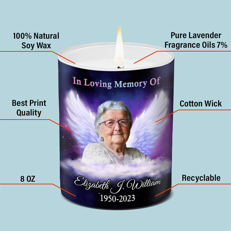 Custom Photo I'll Always Be Here - Memorial Personalized Custom Smokeless Scented Candle - Memorial Gift, Sympathy Gift For Family Members