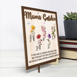 I Thought Of My Love For You - Family Personalized Custom 2-Layered Wooden Plaque With Stand - House Warming Gift For Mom, Grandma