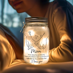 It's A Reminder That I Love You - Family Personalized Custom Mason Jar Light - Gift For Mom, Grandma