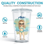Life Is Short, Take The Trip - Travel Personalized Custom Clear Acrylic Tumbler - Gift For Travel Lovers
